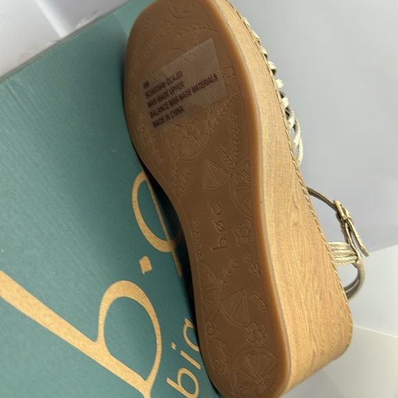 NEW B.O.C  CHAMPAGNE PLATFORM WEDGE WOMEN SANDALS SIZE 8 - Picture 5 of 7